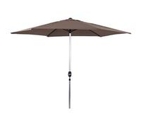Parasol jardin droit Alu Sol - Rond - Ø 3m - Taupe