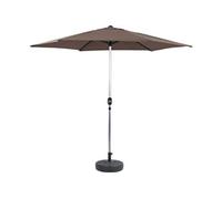 Parasol Jardin Droit Alu Sol - Rond - Ø 3m - Taupe - avec Pied à Lester