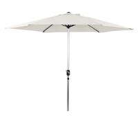 Parasol Jardin Droit Alu Sol - Rond - Ø 3m - Ecru