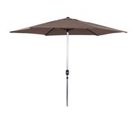 Parasol jardin droit Alu ""Sol"" - Rond - Ø 3m - Taupe