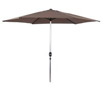 Parasol Jardin Droit Alu "Sol" - Rond - Ø 3m - Taupe Marron