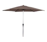 Parasol jardin droit Alu Sol - Rond - Ø 3m - Taupe Marron. G