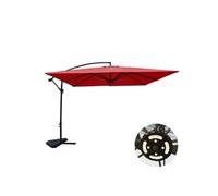 Solenzara À Led Terracotta : Parasol À Led Déporté 3x3m Gris