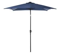Parasol Lumineux Rectangulaire Inclinable Dim. 2,68l X 2,05l X 2,48h M Parasol Led Solaire Métal Polyester Haute Densit? Bleu Bleu