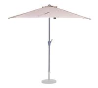 VONROC Parasol déporté Magione - Premium 270x135cm - Parasol de Balcon - Demi-Rond Beige - Installation Facile - Protection UPF 50+ - Housse Incluse