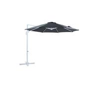 AXI Marisol Parasol Déporté Blanc/Gris - Rectangulaire Ø 300cm - Structure aluminium - Rotation 360 - Inclinable - Résistant aux UV