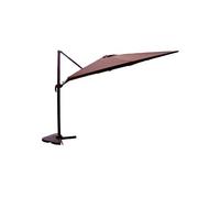 Parasol marron déporté carré 3 x 3 m rotatif à 360 PALATINO