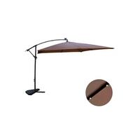 Solenzara Bulle Chocolat : Parasol Led Déporté 3x3m Marron