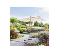 Parasol mat central 2x3 m Loompa argile / blé Hespéride