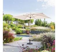 Parasol droit Loompa H.2,50m coloris argile lin Hespéride l.300 x L.200 cm