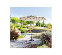 Parasol mat central rond 3m Loompa blé Hespéride