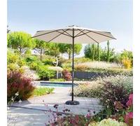 Parasol mat central rond 3m Loompa blé Hespéride - Blé Blé