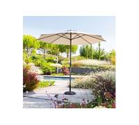 Parasol Droit Rond Loompa Taupe - 3 M - Hespéride Multicolore