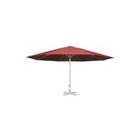 Parasol Meran II, gastronomie, Ø 5m polyester, 28 kg rouge sans support