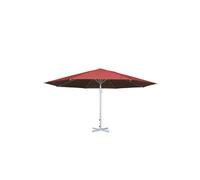 Parasol Meran II, gastronomie, Ø 5m polyester, 28 kg rouge sans support Rouge G