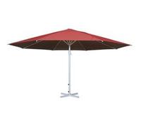 Parasol Meran II, gastronomie, Ø 5m polyester, 28 kg rouge sans support