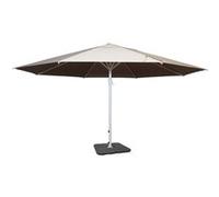 Parasol Meran Ii, Gastronomie, Parasol Pour Marché, Ø 5m, Poteau Alu,Blanc 28 Kg Crème-Beige Avec Support Gris