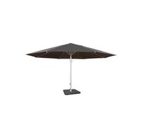 Parasol Meran Ii, Gastronomie, Parasol Pour Marché Ø 5m, Poteau Alu,Blanc 28 Kg Anthracite Avec Support Noir