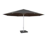 Parasol Meran Ii, Gastronomie, Parasol Pour Marché Ø 5m, Poteau Alu,Blanc 28 Kg Anthracite Avec Support Noir