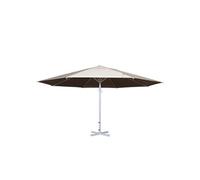 Parasol Meran Ii, Gastronomie, Parasol Pour Marché, 5m, Poteau Alu Blanc 28 Kg Crème-Beige Sans Support Gris