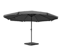 Parasol Meran Pro, gastronomie, Ø 5m polyester/alu 28 kganthracite avec socle Gris G