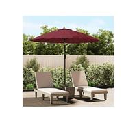 Vidaxl Parasol D'extérieur Avec Mât En Aluminium 270 Cm Bordeaux