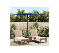 Parasol met aluminium paal 2x1,5 m azuurblauw47343