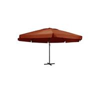 Vidaxl Parasol D'extérieur Avec M?T En Aluminium 600 Cm Terre Cuite Orange