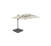 Parasol - vidaXL - Sable - Aluminium - Résistant aux UV - Base portable