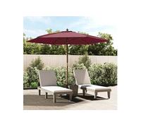 Parasol met houten paal 299x240 cm bordeauxrood363171