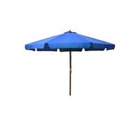Vidaxl Parasol D'extérieur Avec Mât En Bois 330 Cm Bleu Azuré