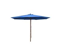 Vidaxl Parasol D'extérieur Avec Mât En Bois 350 Cm Bleu