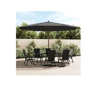 Parasol met houten paal 400x273 cm antracietkleurig363177