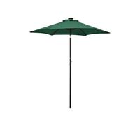 Parasol met LED-verlichting 200x211 cm aluminium groen313558