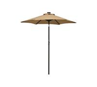 vidaXL Parasol avec lumières LED Taupe 200x211 cm Aluminium