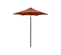Vidaxl Parasol Avec Lumières Led Terre Cuite 200x211 Cm Aluminium