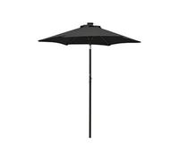 vidaXL Parasol avec lumières LED Noir 200x211 cm Aluminium Noir