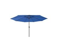 vidaXL Parasol met LED-verlichting 400 cm azuurblauw312537 Bleu G