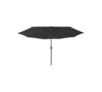 Parasol met LED-verlichting 400 cm zwart312536