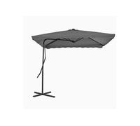 Vidaxl Parasol D'extérieur Avec Mât En Acier 250 X 250 Cm Anthracite