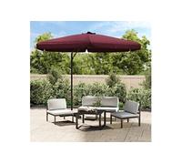 Vidaxl Parasol D'extérieur Avec Mât En Acier 300 Cm Rouge Bordeaux Rouge