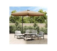 vidaXL Parasol d'extérieur avec mât en acier 300 cm Taupe