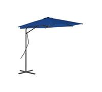 vidaXL Parasol met stalen paal 300x230 cm blauw312521 Bleu G