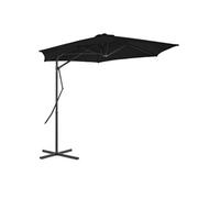 Vidaxl Parasol De Jardin Avec Mât En Acier Noir 300x230 Cm Noir
