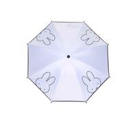 Parasol Miffy pour poussette, parasol UV50+ universel avec fixation solide, articulation flexible pour une protection optimale contre le soleil et la pluie lors de vos déplacements), blanc