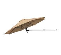 Parasol Mural 247 X 184 Cm Ajustable Et Inclinable Grand Espace D'ombre Auvent En Aluminium Marron Helloshop26 20_0013020 Multicolore