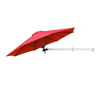 Parasol Mural 250 X 184 Cm Ajustable Et Inclinable Résistant Aux Intempéries Style Moderne En Aluminium Rouge Helloshop26 20_0013021 Multicolore
