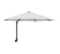 Parasol mural avec LEDs - vidaXL - 248x248x148 cm - Sable - Polyester et acier - Lumières LED intégrées