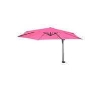 Parasol mural Casoria, 3m inclinable, polyester aluminium/acier 9kg rose