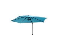 Parasol Mural Casoria, Parasol Déporté Pour Le Balcon, 3m, Inclinable Turquoise Bleu